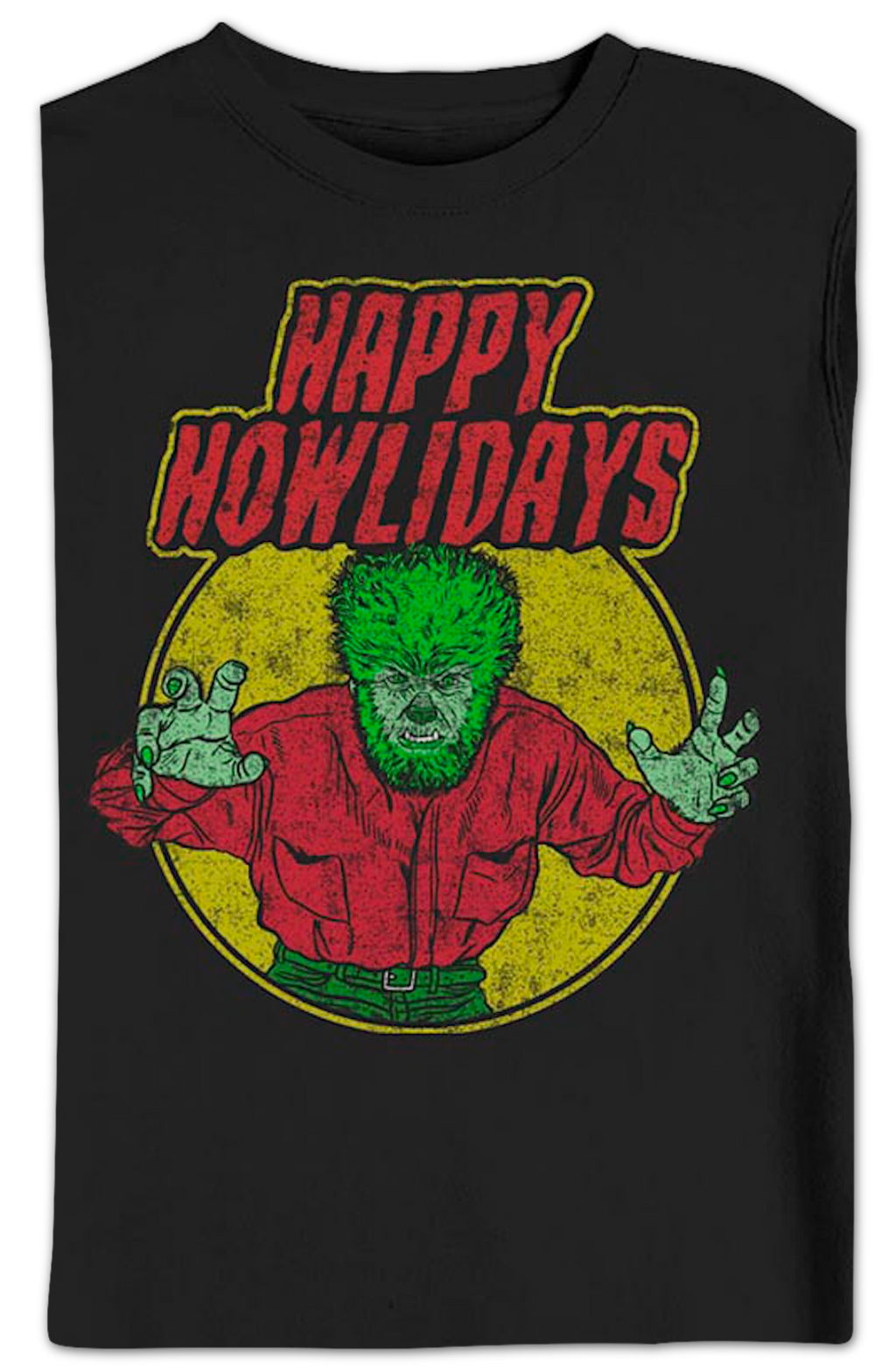 Happy Howlidays Wolf Man Sweatshirt product image 2
