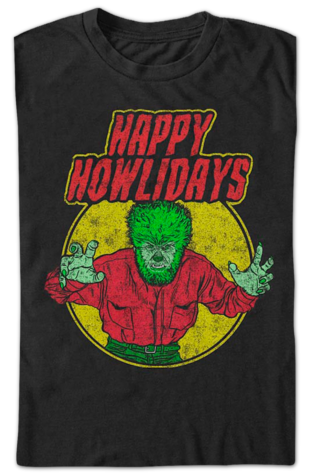 Happy Howlidays Wolf Man T-Shirt product image 2
