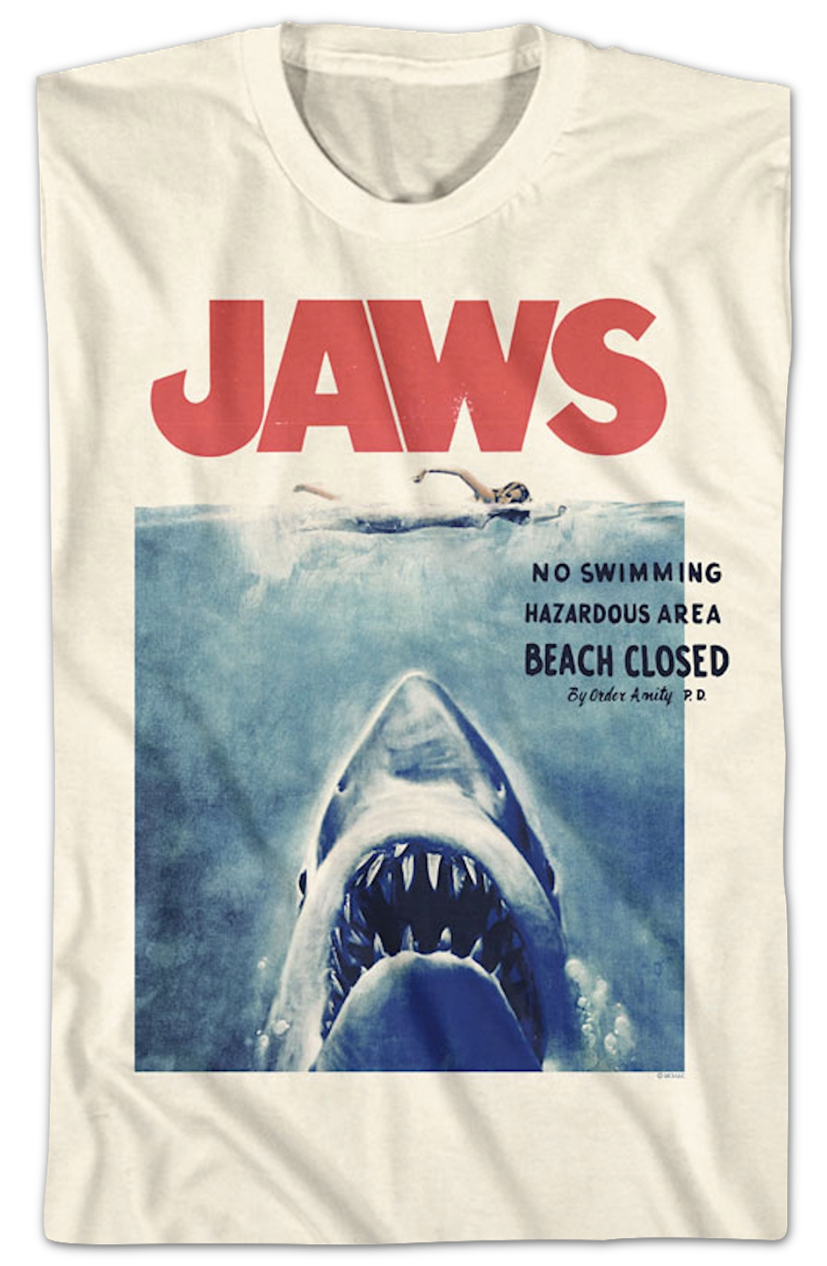 Hazardous Area Beach Closed Jaws T-Shirt product image 2