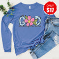 My God Loves Tee - Heather Royal Blue - 15 product image 1