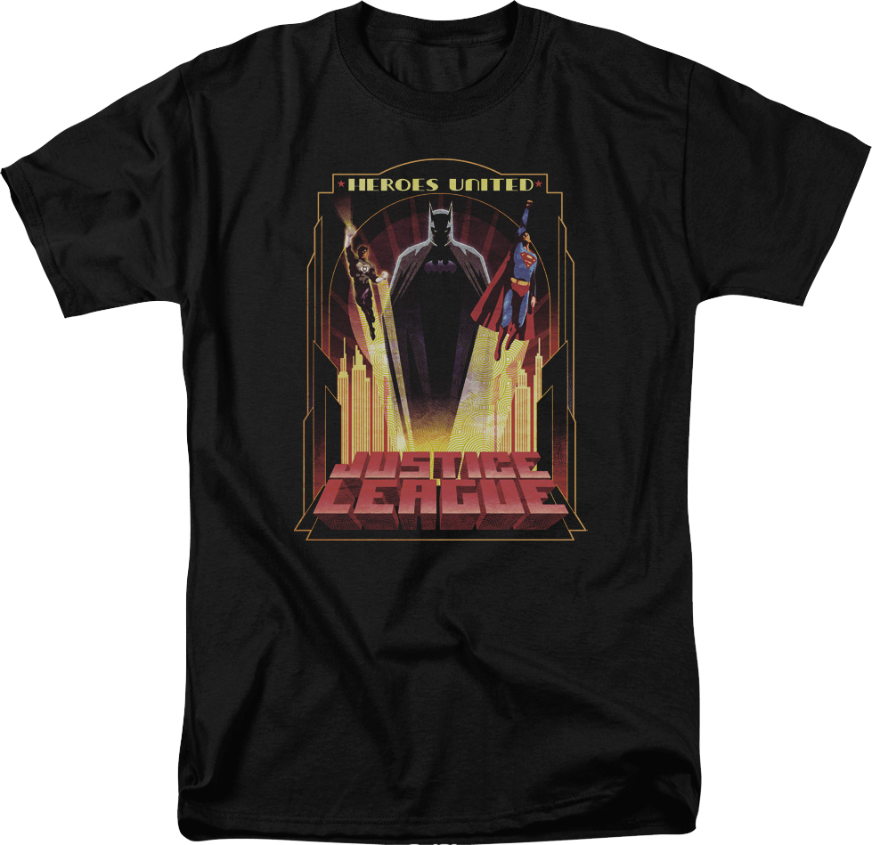 Heroes United Justice League DC Comics T-Shirt product image 1