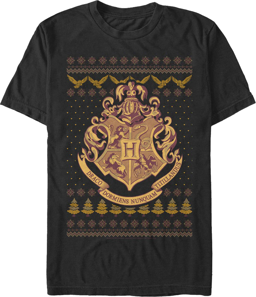 Hogwarts Faux Ugly Christmas Sweater Harry Potter T-Shirt product image 1