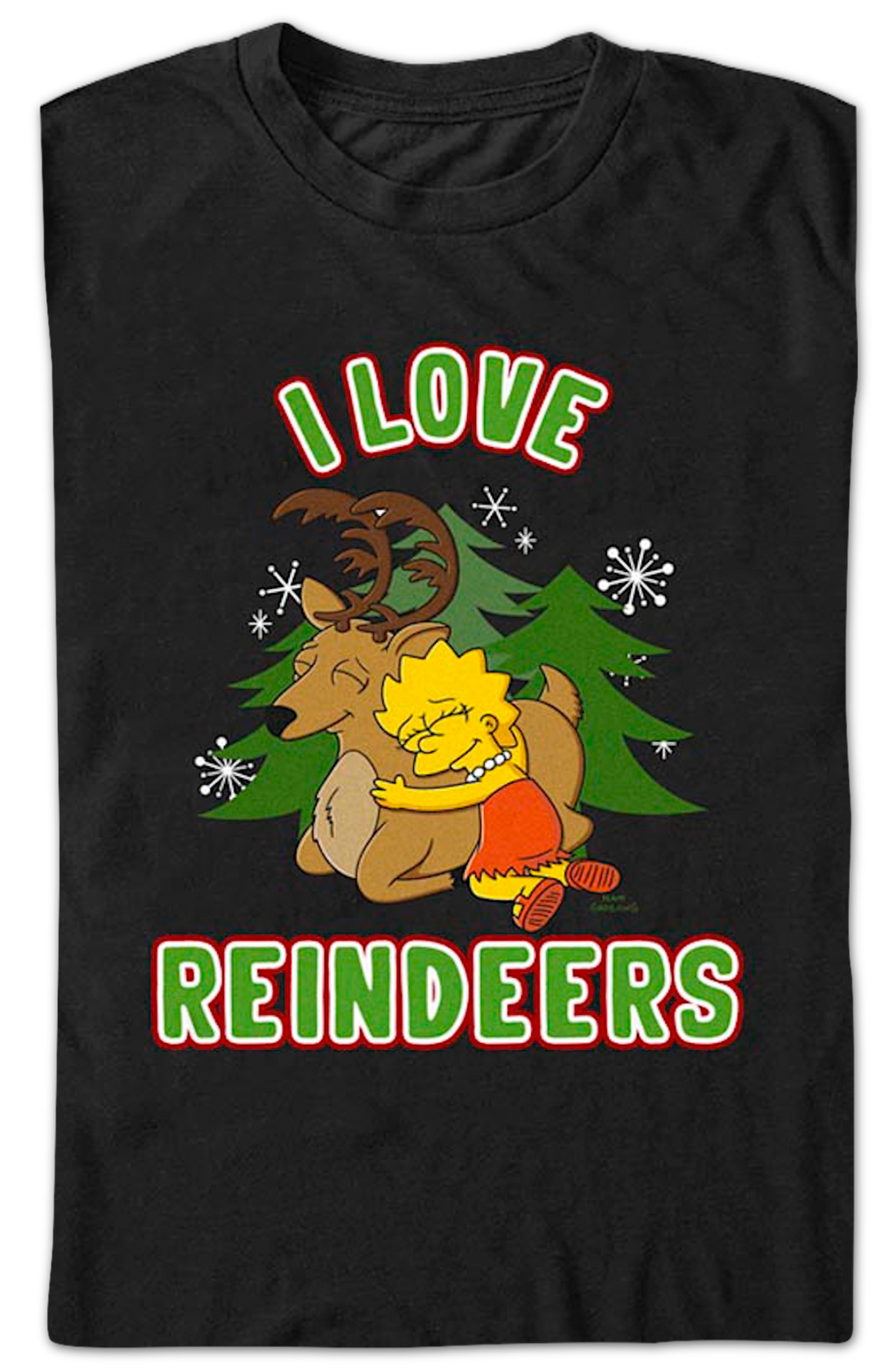 I Love Reindeers Simpsons T-Shirt product image 2