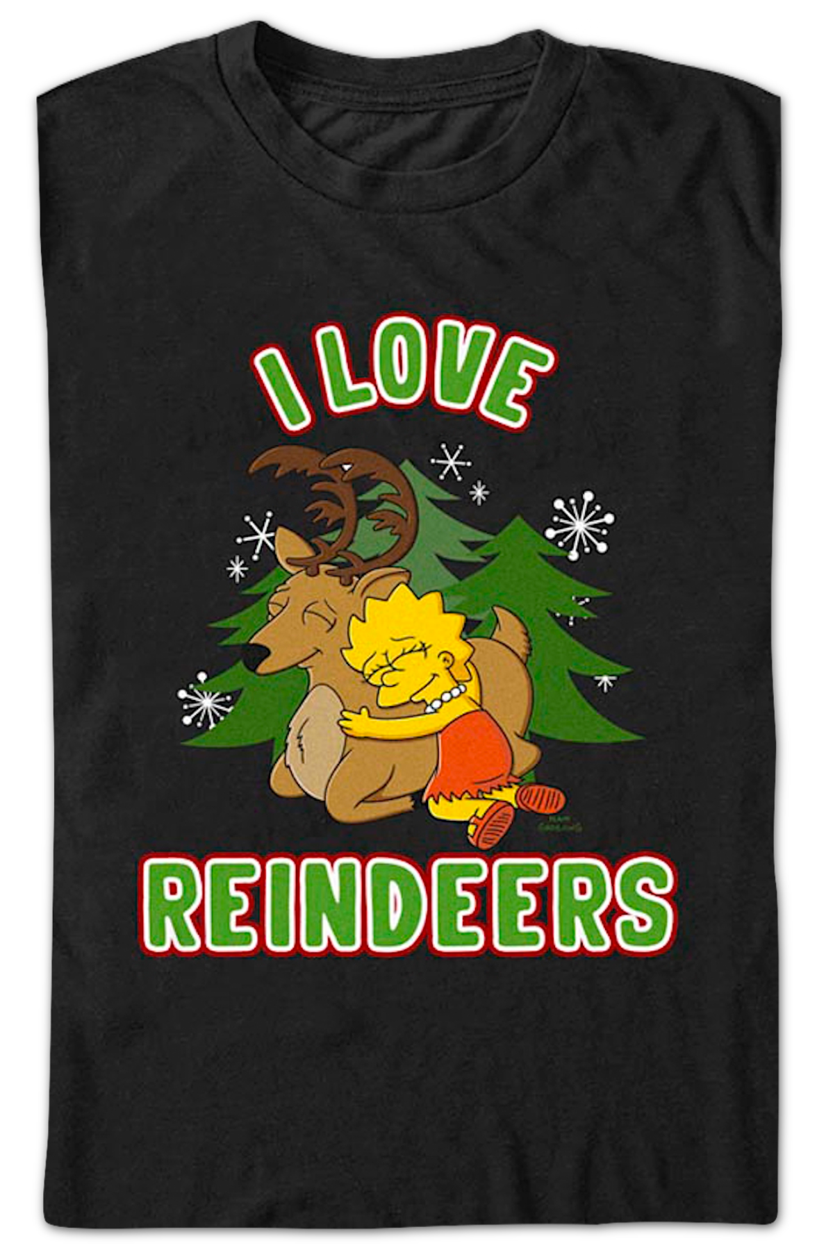 I Love Reindeers Simpsons T-Shirt product image 2