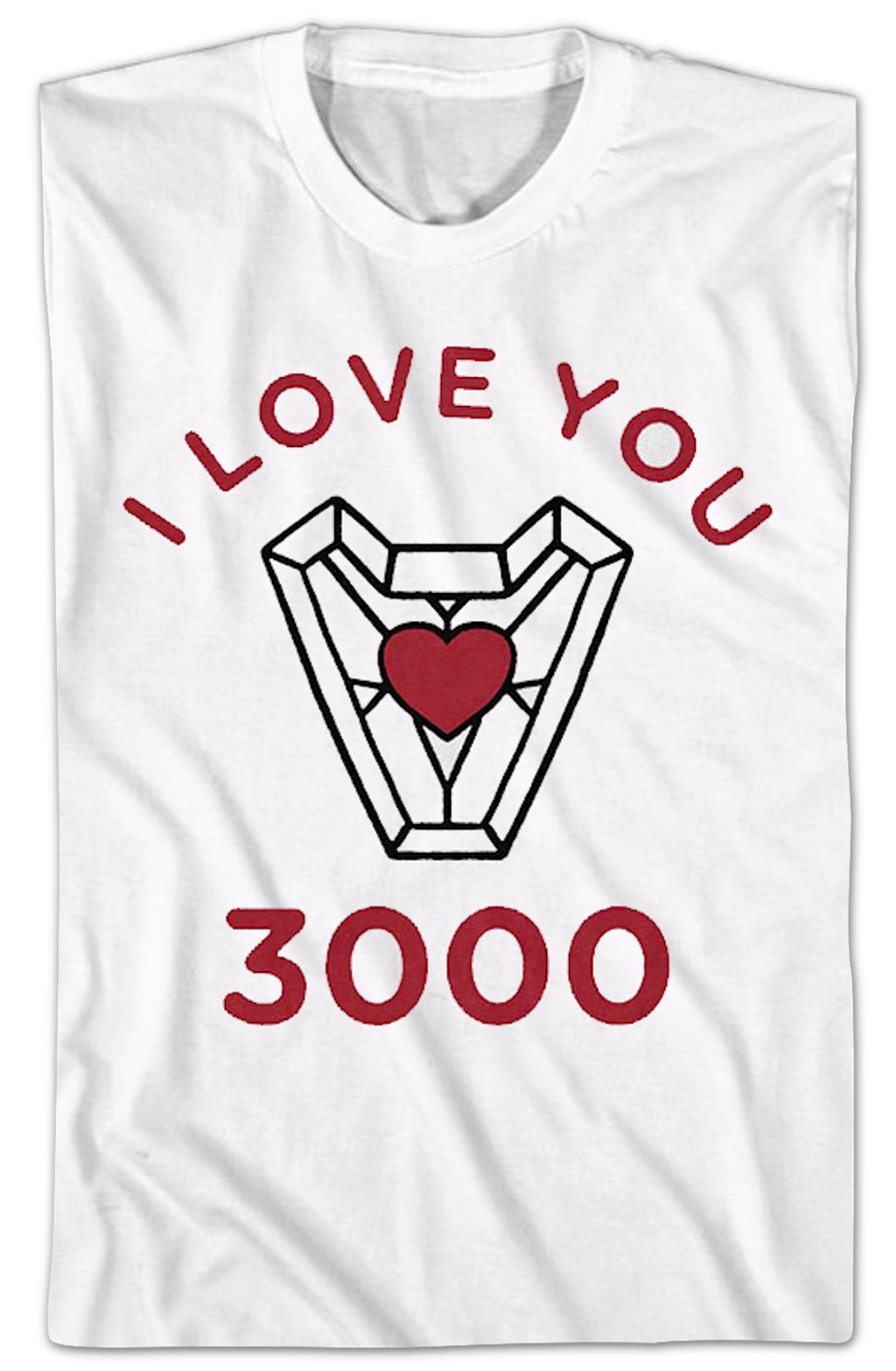 I Love You 3000 Iron Man Heart Marvel Comics T-Shirt product image 2