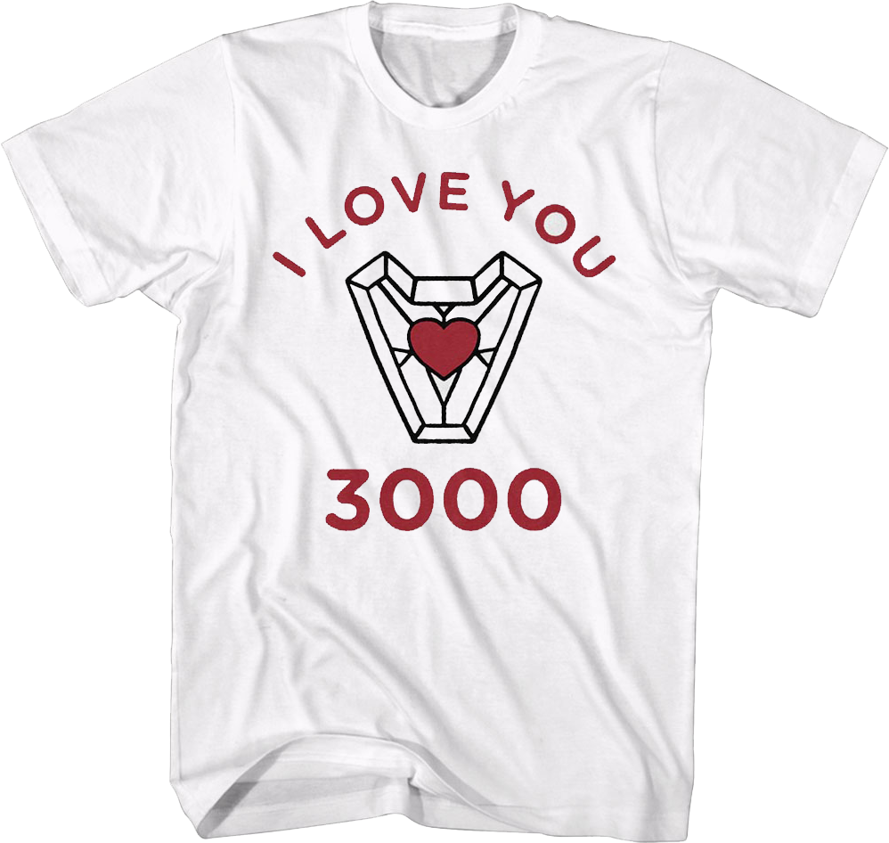 I Love You 3000 Iron Man Heart Marvel Comics T-Shirt product image 1