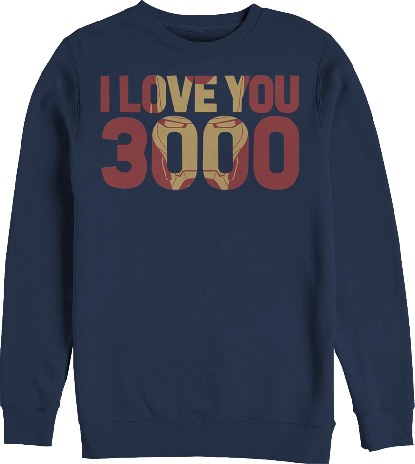 I Love You 3000 Iron Man Marvel Comics Sweatshirt product image 1