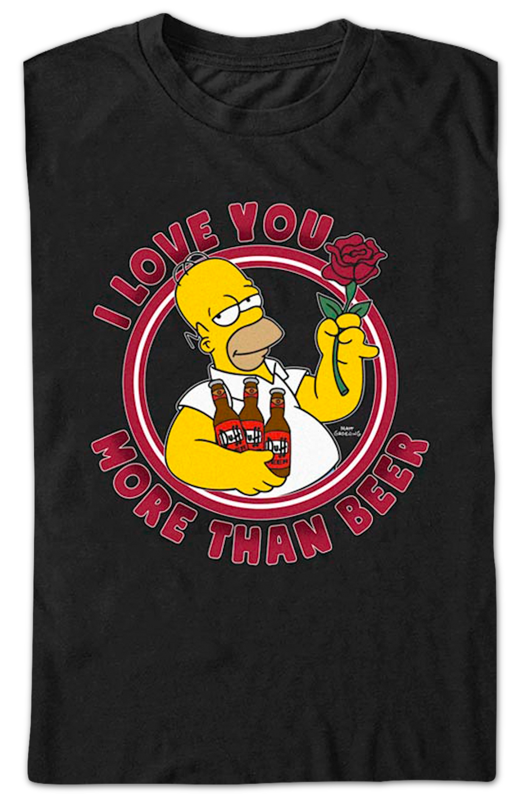 I Love You More Than Beer Simpsons T-Shirt product image 2
