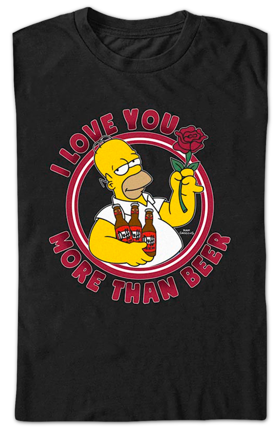 I Love You More Than Beer Simpsons T-Shirt product image 2