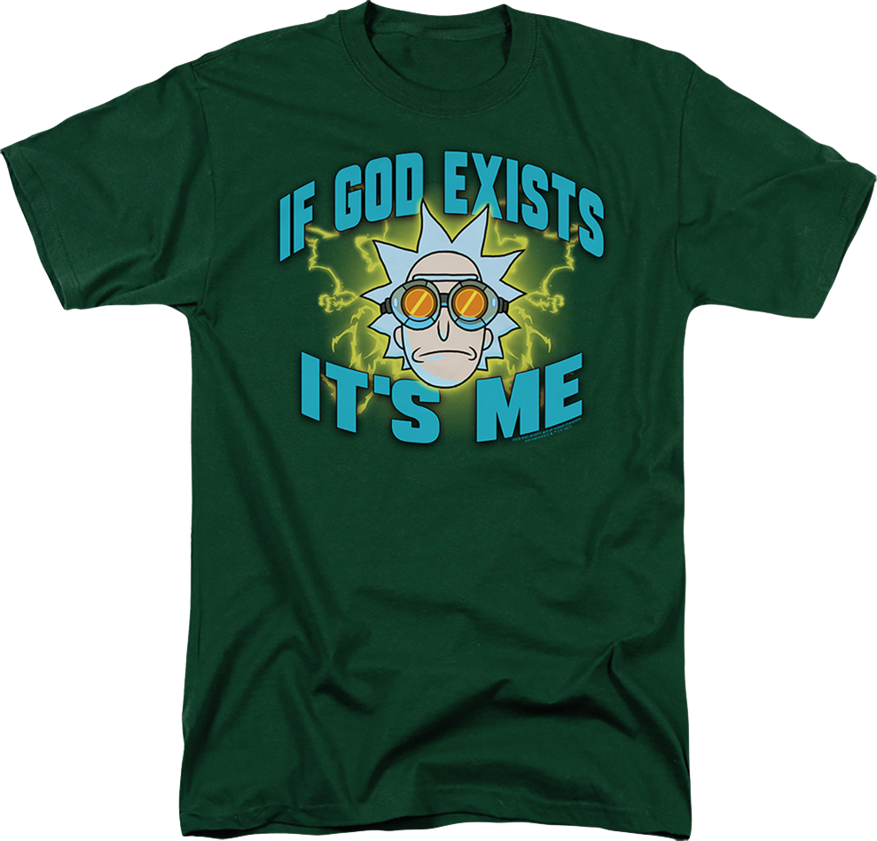 If God Exists It's Me Rick And Morty T-Shirt product image 1