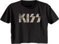 Ladies Distressed Logo KISS Crop Top