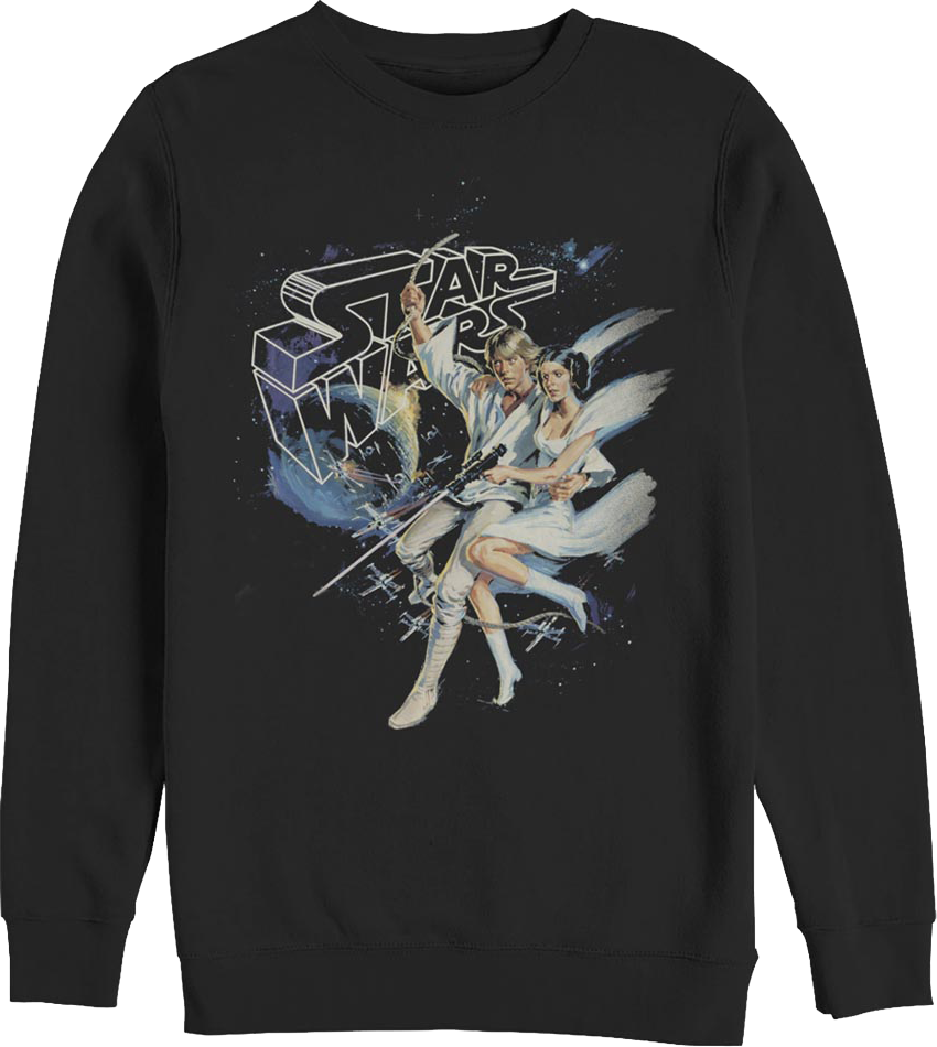 Luke And Leia Swing Into Action Star Wars Sweatshirt product image 1