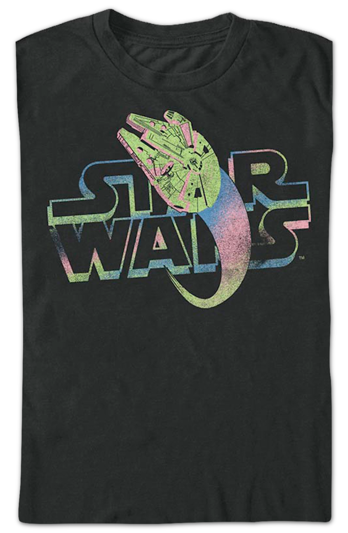 Millennium Falcon Cool Colors Star Wars T-Shirt product image 2