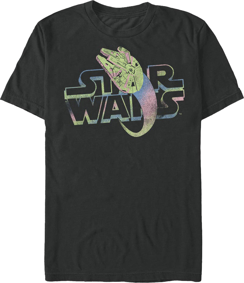 Millennium Falcon Cool Colors Star Wars T-Shirt product image 1
