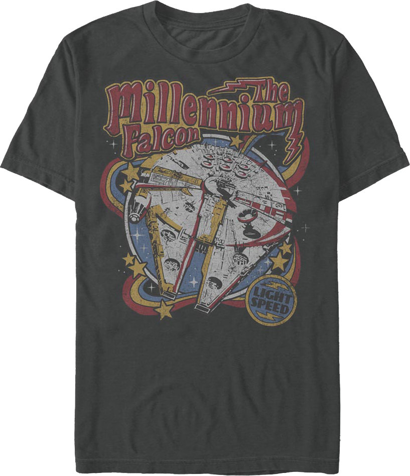 Millennium Falcon Light Speed Star Wars T-Shirt product image 1