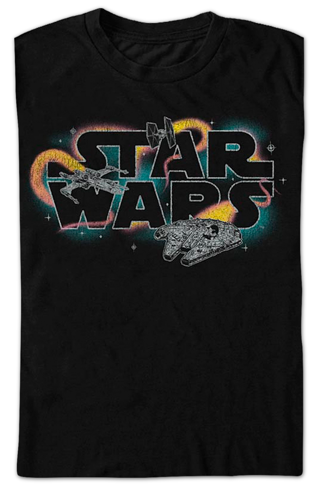 Millennium Falcon Retro Galaxy Star Wars T-Shirt product image 2