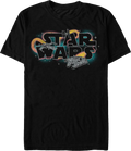 Millennium Falcon Retro Galaxy Star Wars T-Shirt product image 1