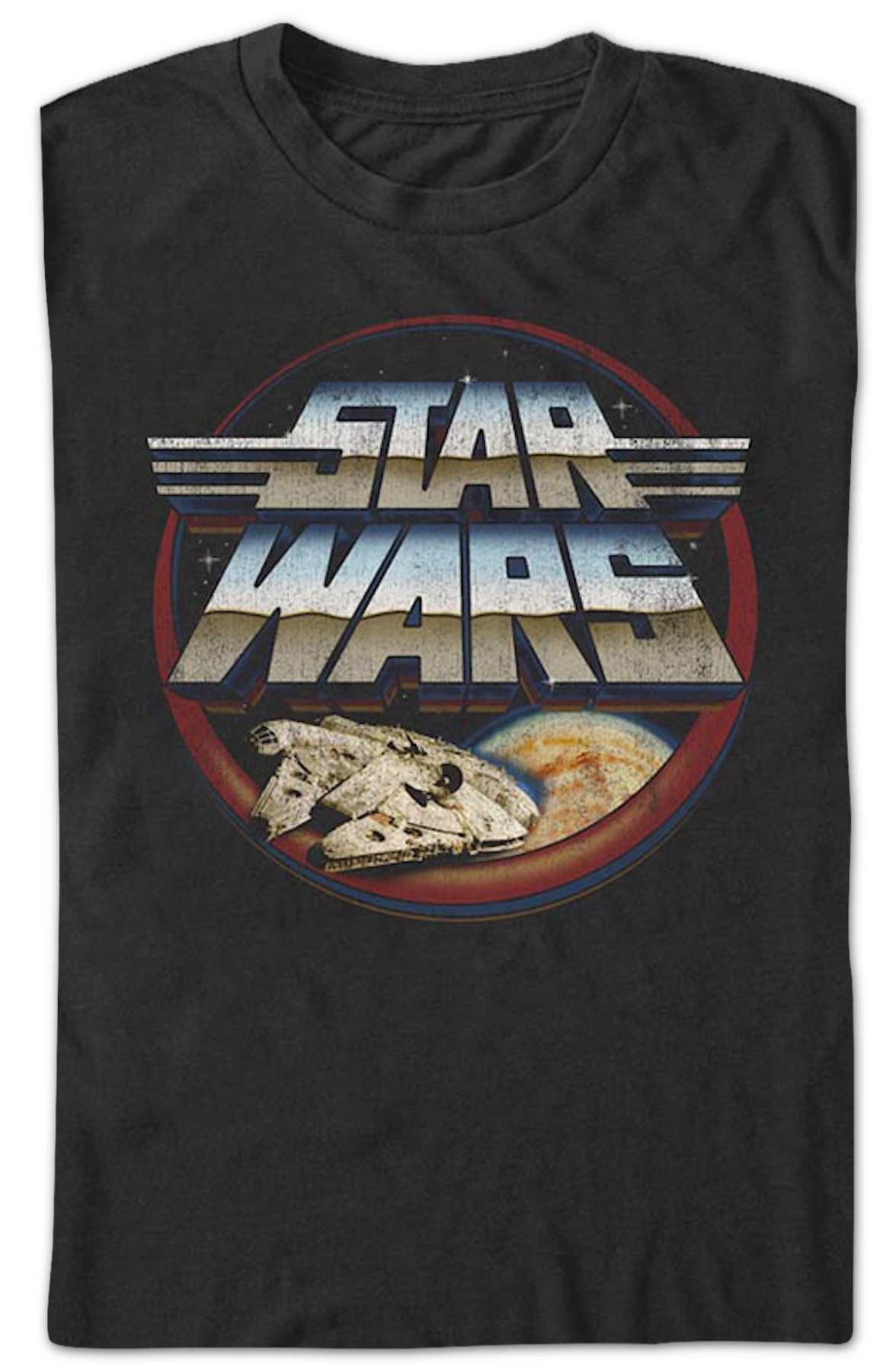 Millennium Falcon And Winged Logo Star Wars T-Shirt product image 2