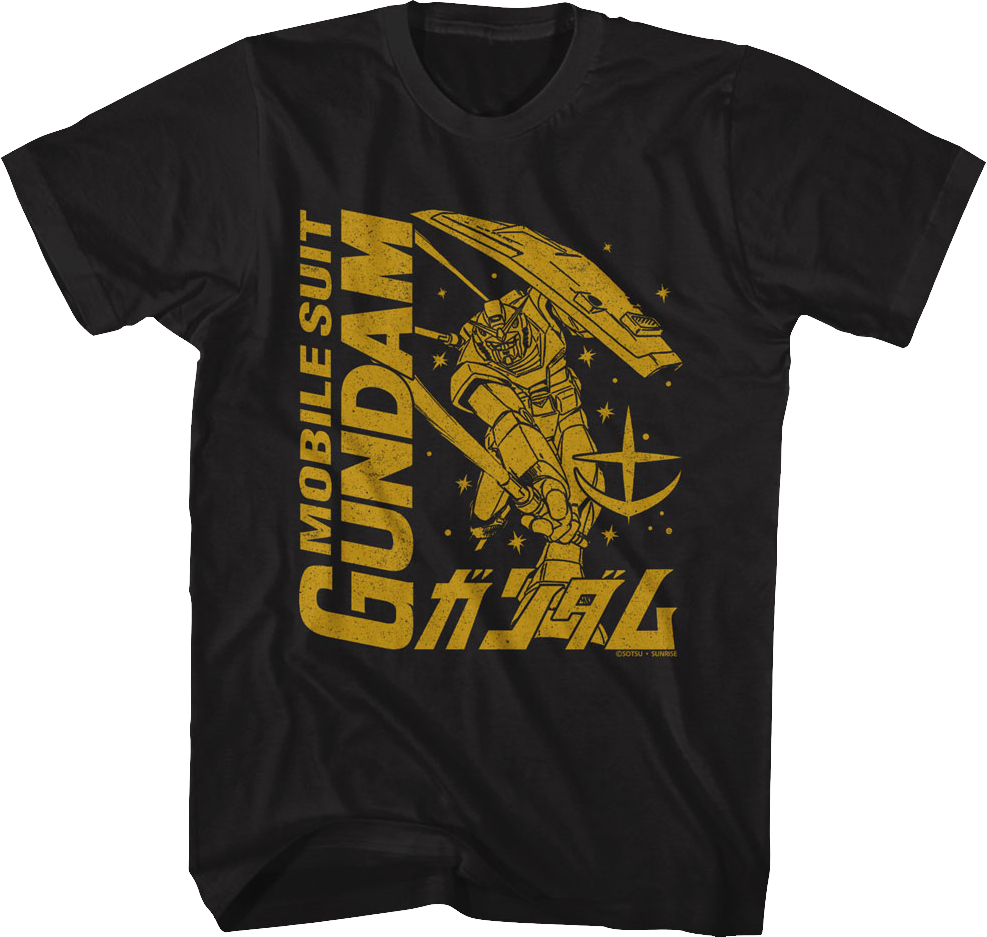 Monochrome Mobile Suit Gundam T-Shirt product image 1