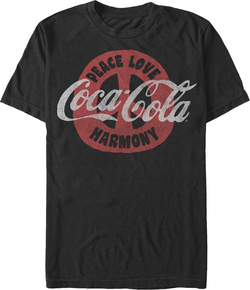 Peace Love Harmony Coca-Cola T-Shirt product image 1