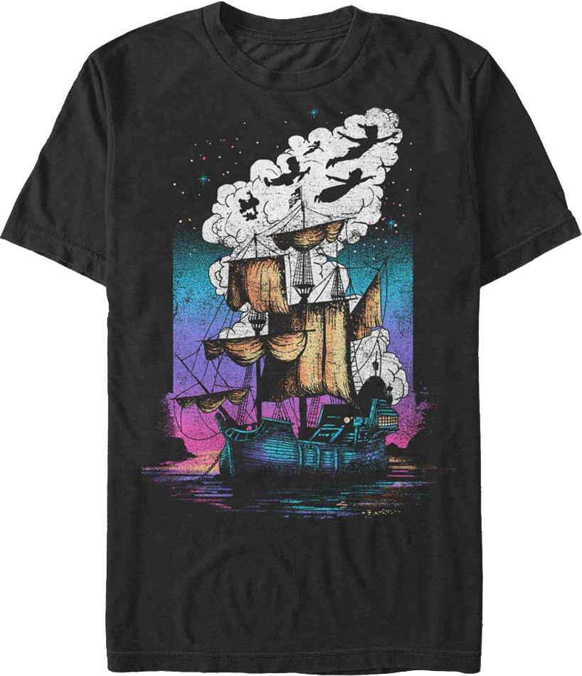 Pirate Ship Silhouettes Peter Pan Disney T-Shirt product image 1