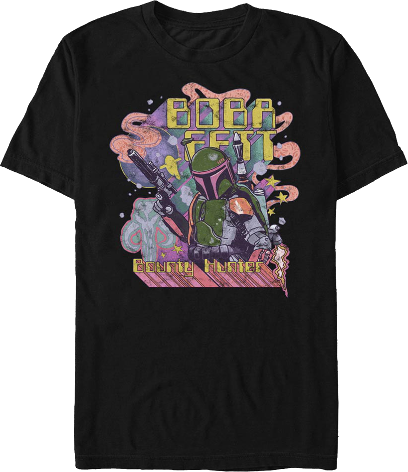 Psychedelic Boba Fett Star Wars T-Shirt product image 1