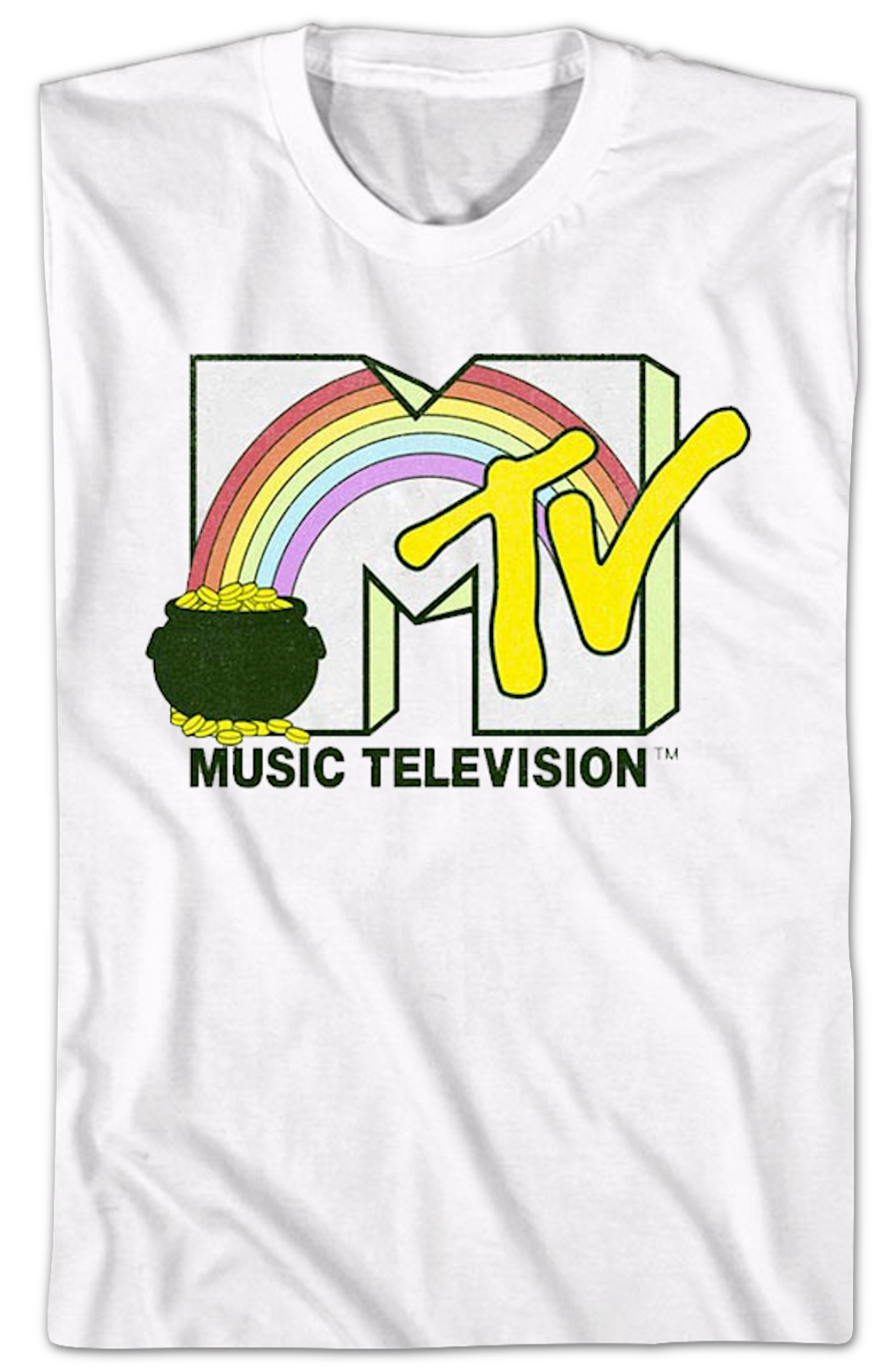 Rainbow And Pot Of Gold Logo MTV Shirt product image 2