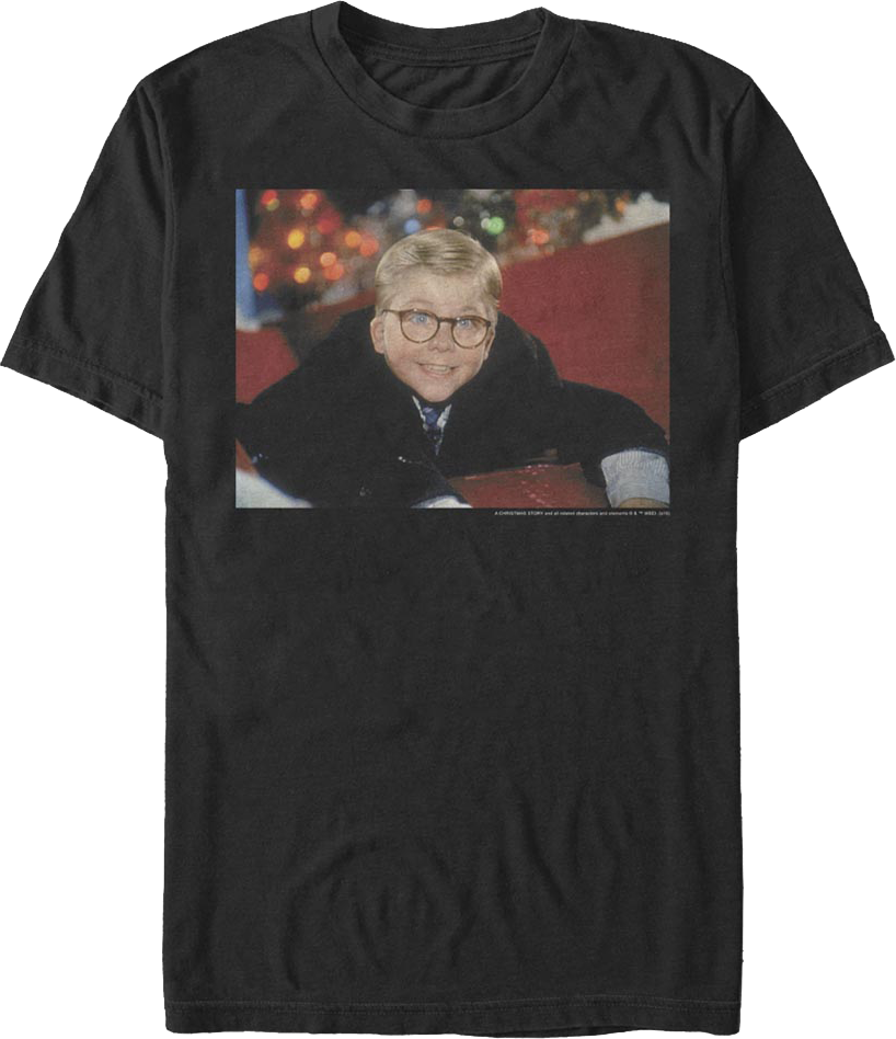Ralphie Photo Christmas Story Black T-Shirt product image 1