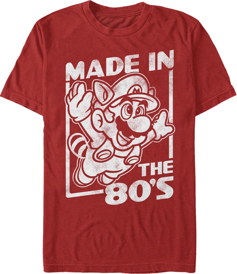 Red Made In The 80's Super Mario Bros. 3 T-Shirt product image 1