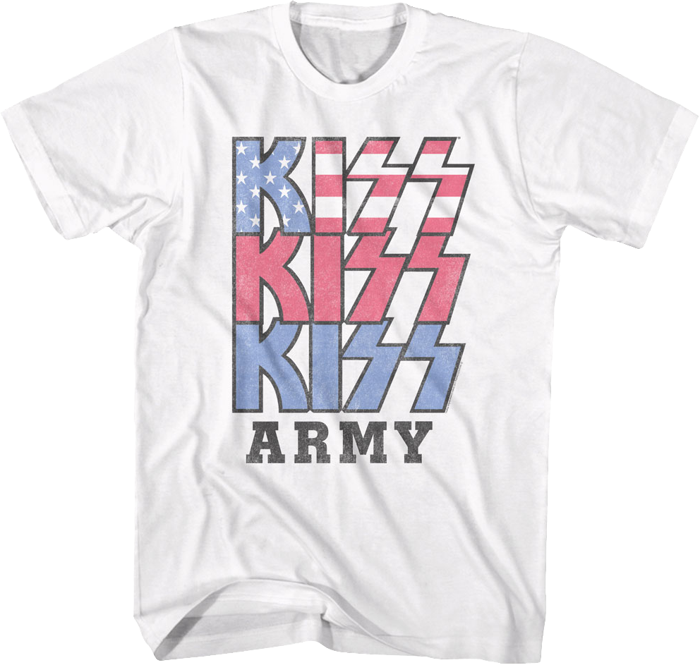 Red White Blue KISS Army T-Shirt product image 1