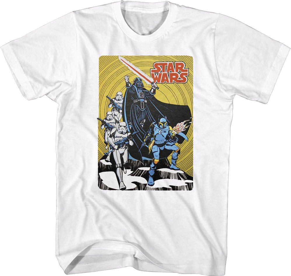Retro Galactic Empire Comic Book Star Wars T-Shirt product image 1