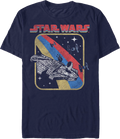 Retro Millennium Falcon Chase Star Wars T-Shirt product image 1