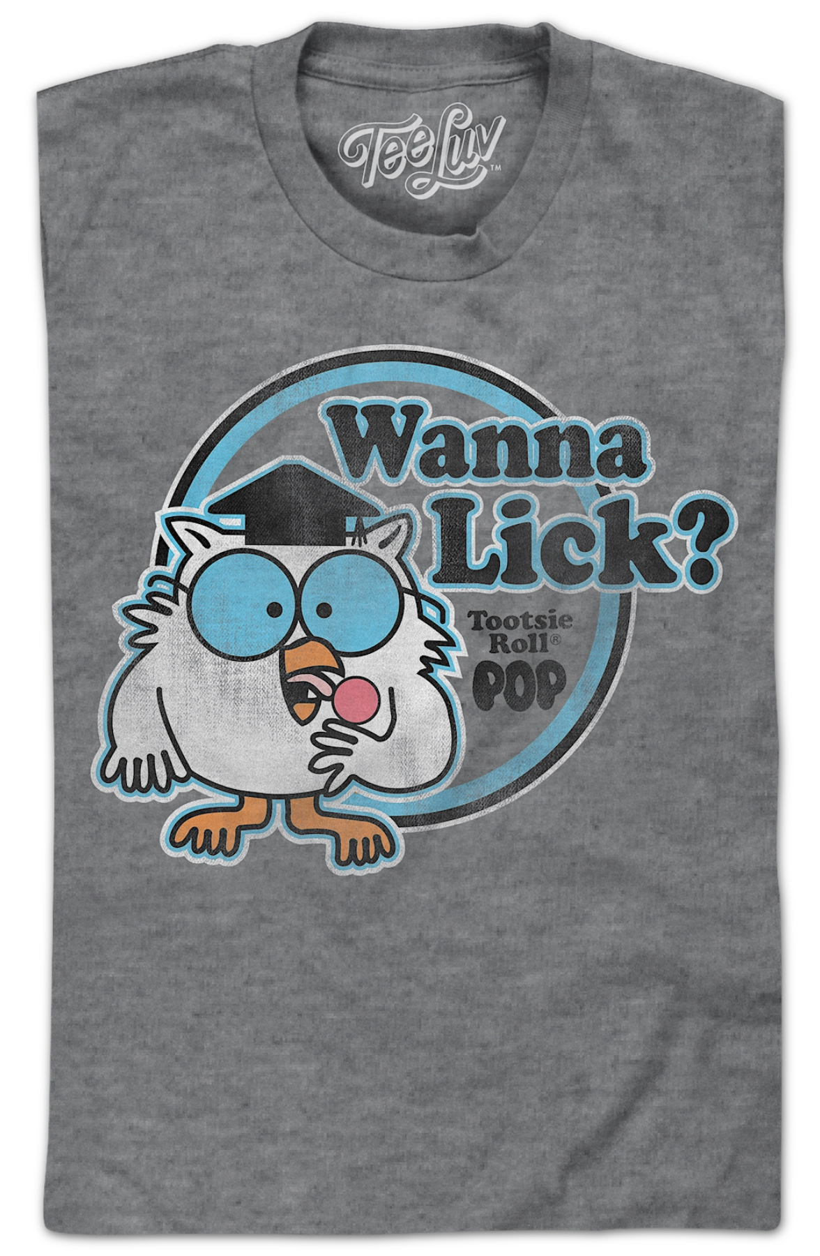 Retro Mr. Owl Wanna Lick? Tootsie Pop T-Shirt product image 2