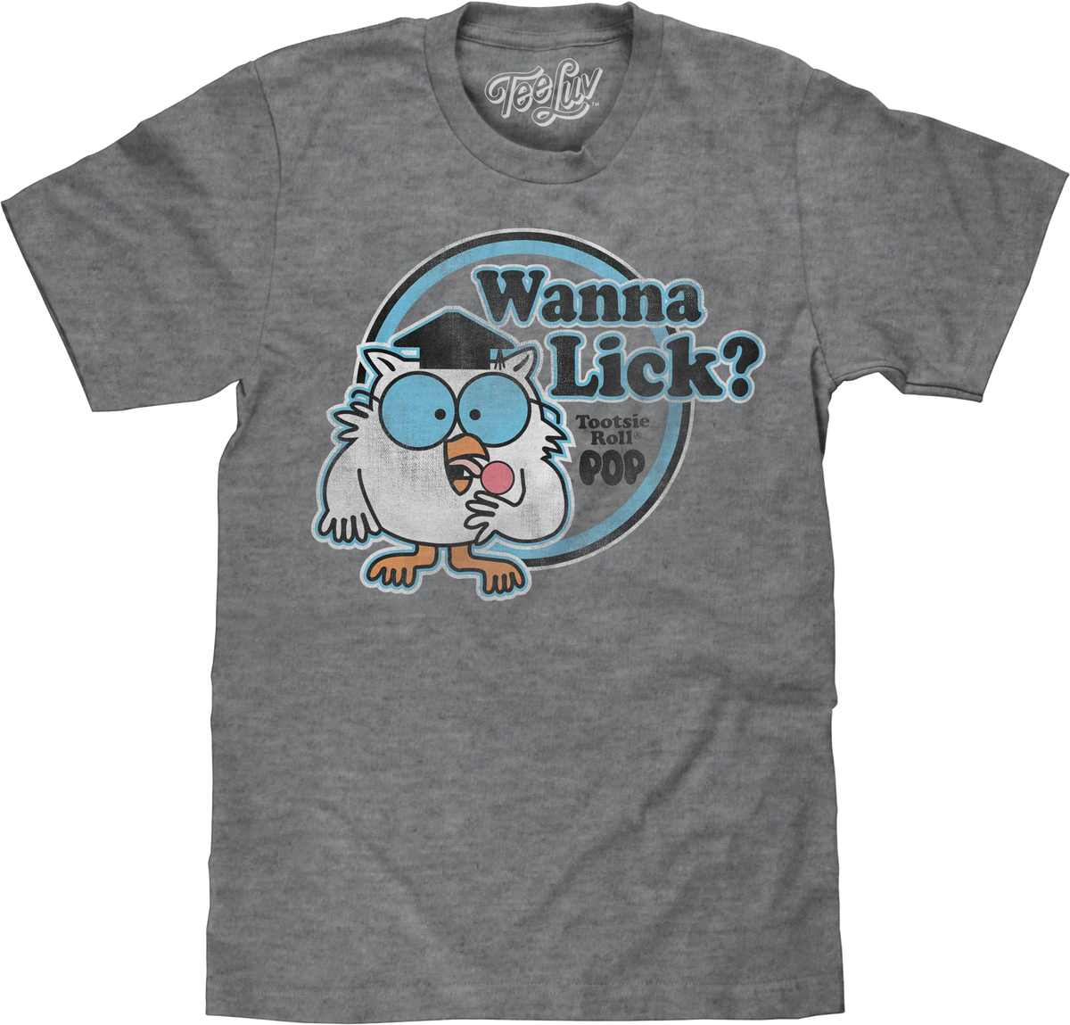 Retro Mr. Owl Wanna Lick? Tootsie Pop T-Shirt product image 1