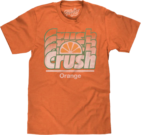 Retro Repeating Logo Orange Crush T-Shirt product image 1