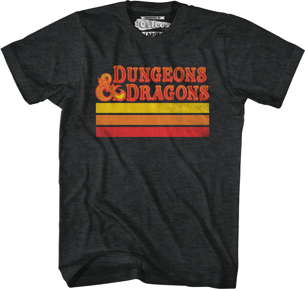 Retro Stripes Dungeons & Dragons T-Shirt product image 1