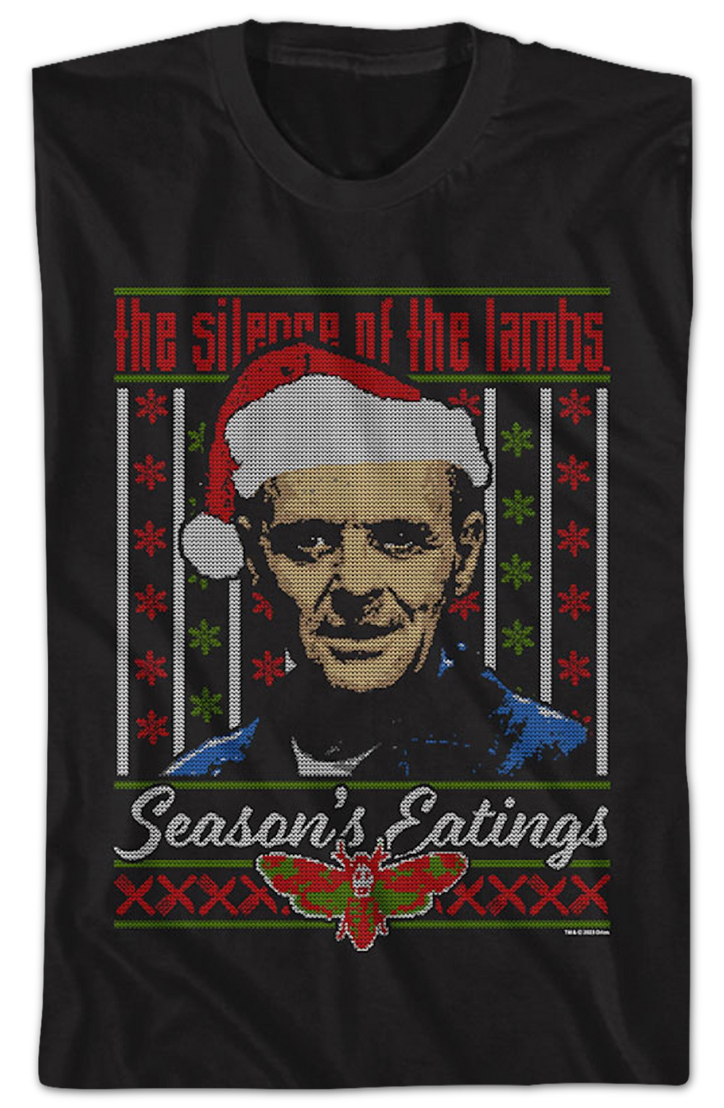 Season's Eatings Faux Ugly Xmas Sweater Silence of the product image 2