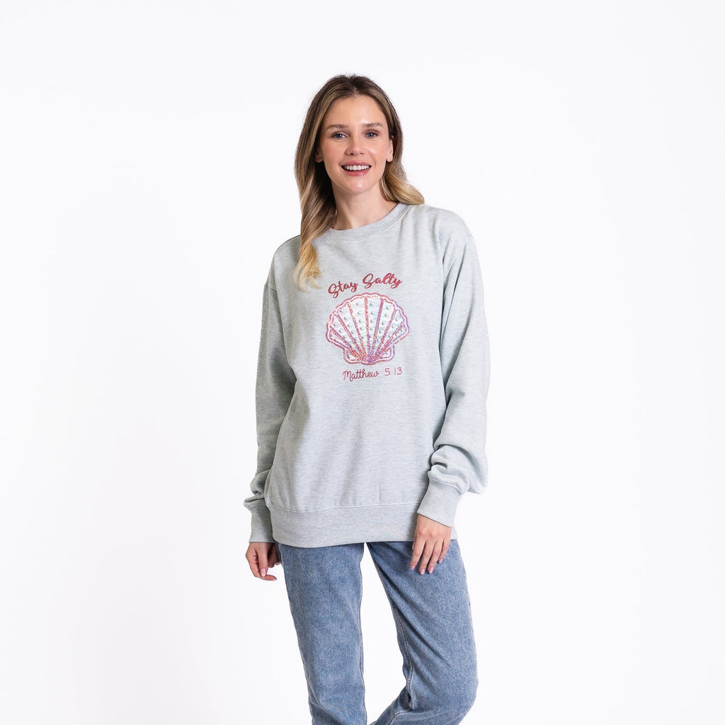 Embellished Stay Salty Crewneck Sweatshirt product image 5