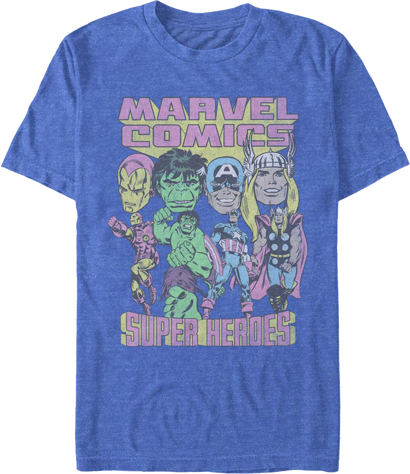 Super Hero Heads Marvel Comics T-Shirt product image 1