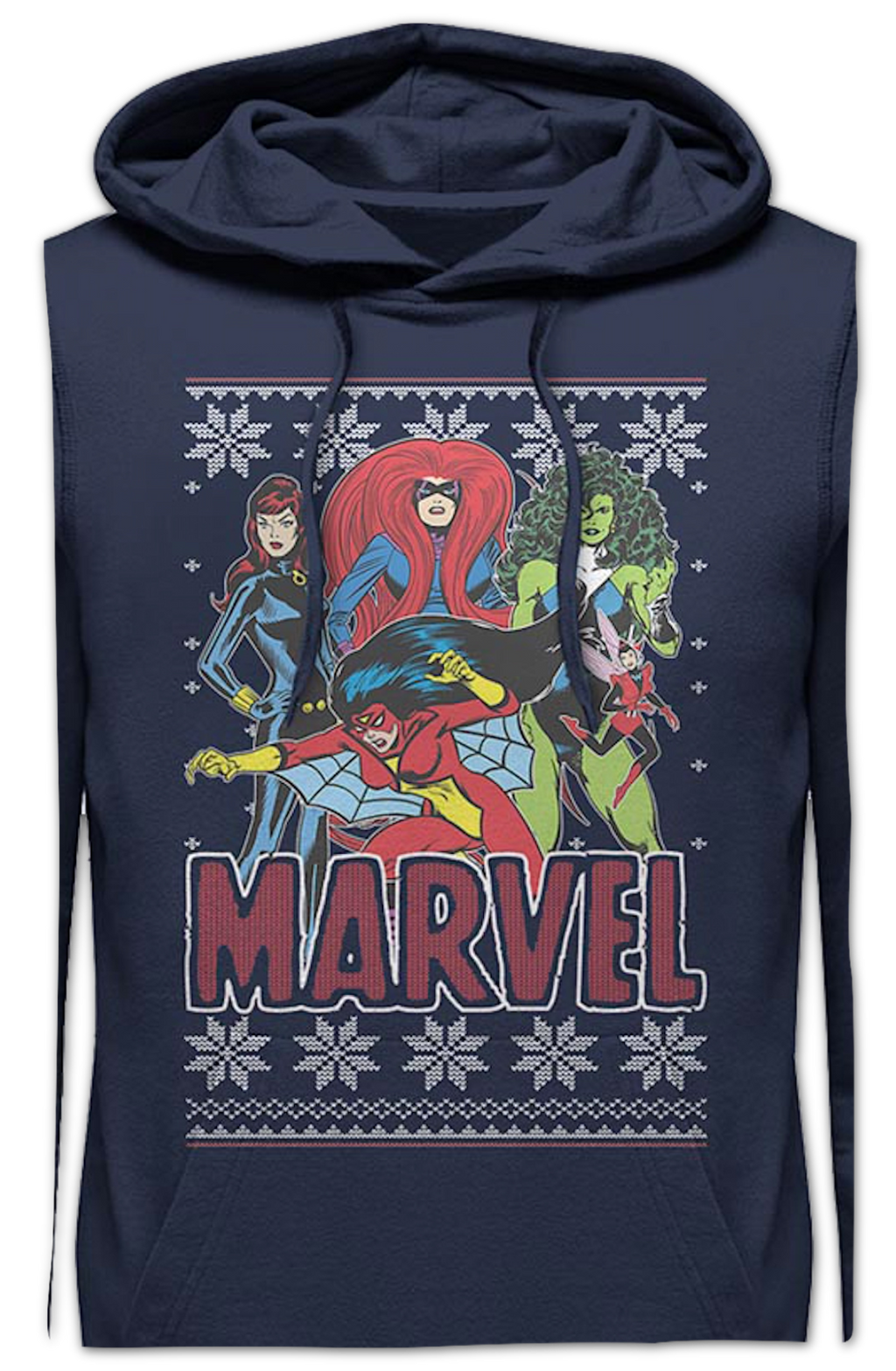 Super Heroines Faux Ugly Christmas Sweater Marvel Comics product image 2