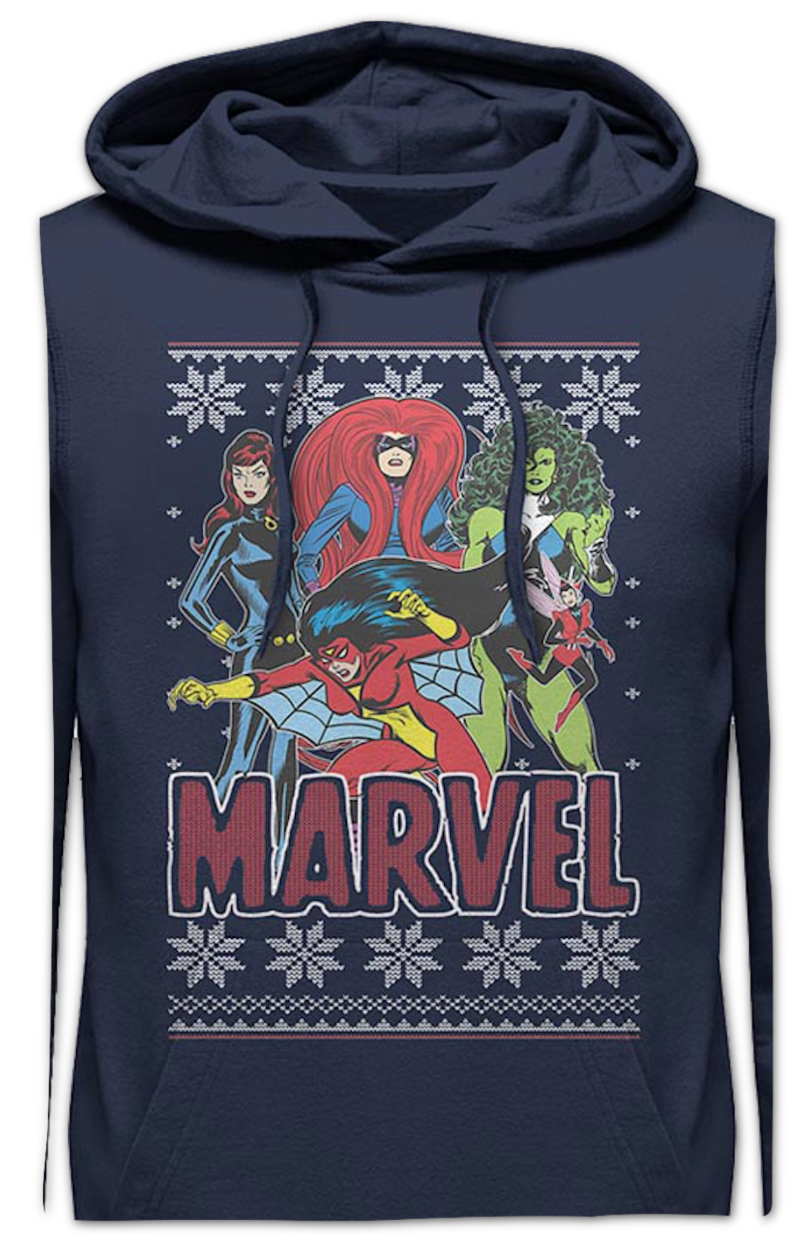 Super Heroines Faux Ugly Christmas Sweater Marvel Comics product image 2