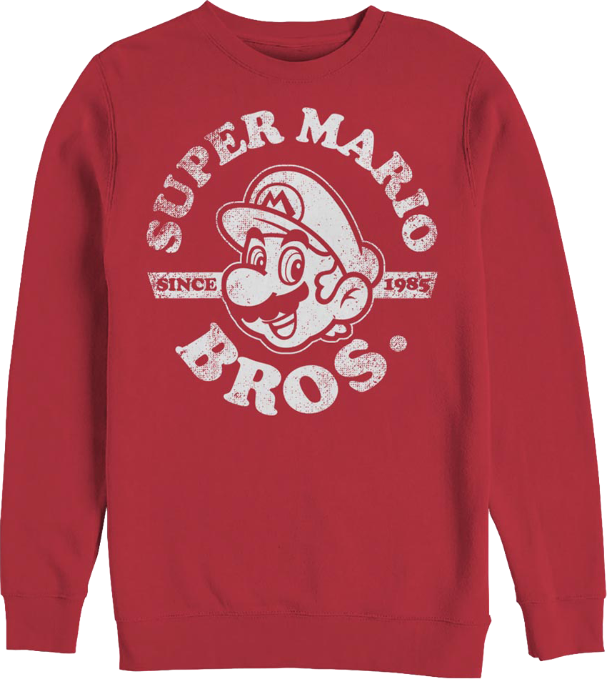 Super Mario Bros. Distressed Since 1985 Nintendo Sweatshirt product image 1