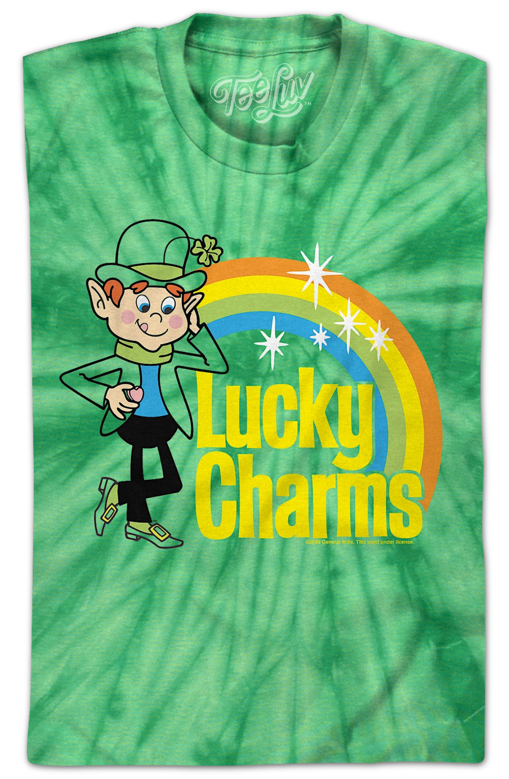 Tie Dye Leprechaun Lucky Charms T-Shirt product image 2