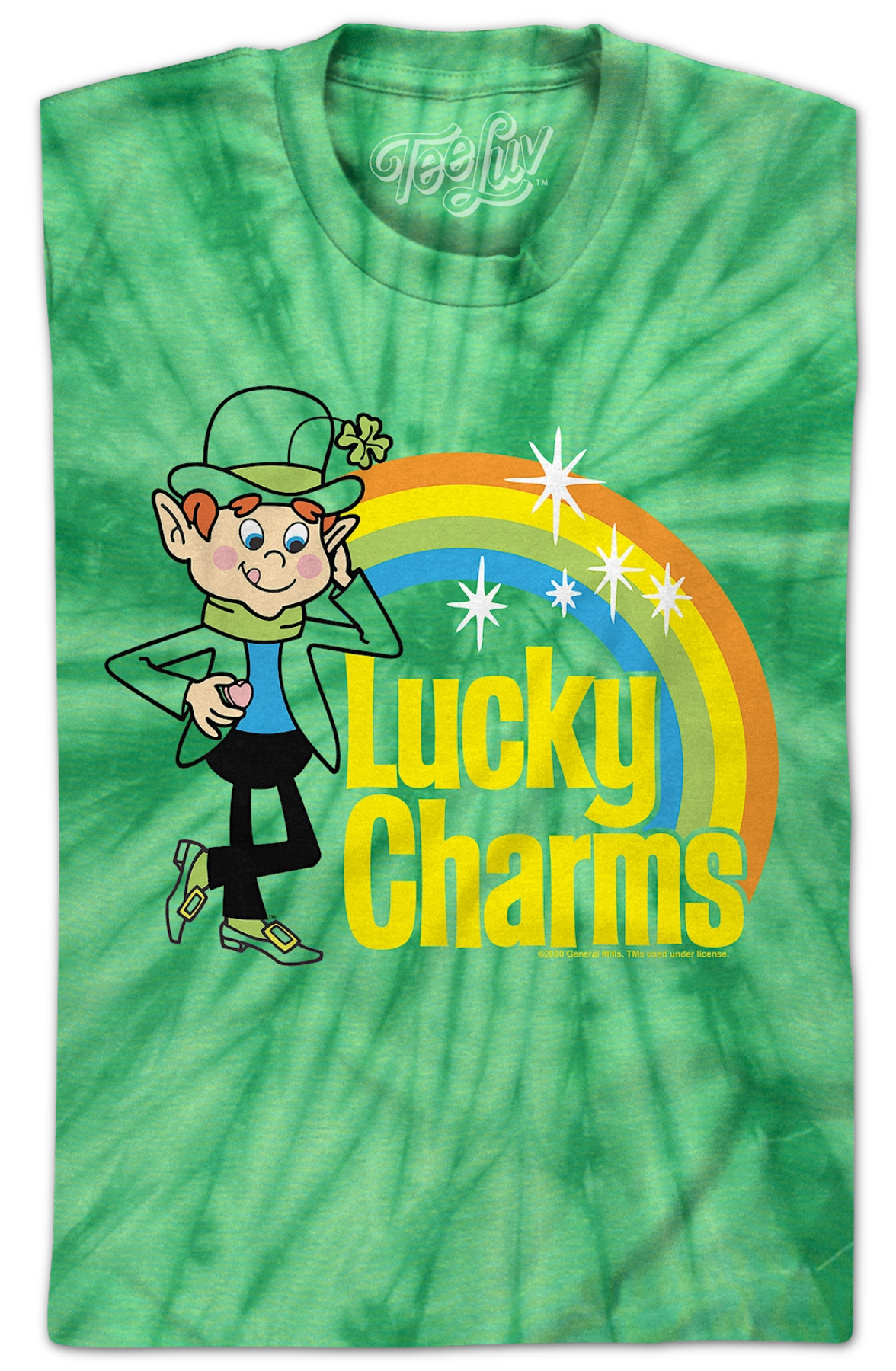 Tie Dye Leprechaun Lucky Charms T-Shirt product image 2