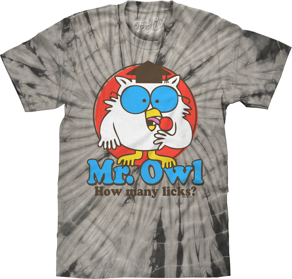Tie Dye Mr. Owl How Many Licks Tootsie Pop T-Shirt product image 1