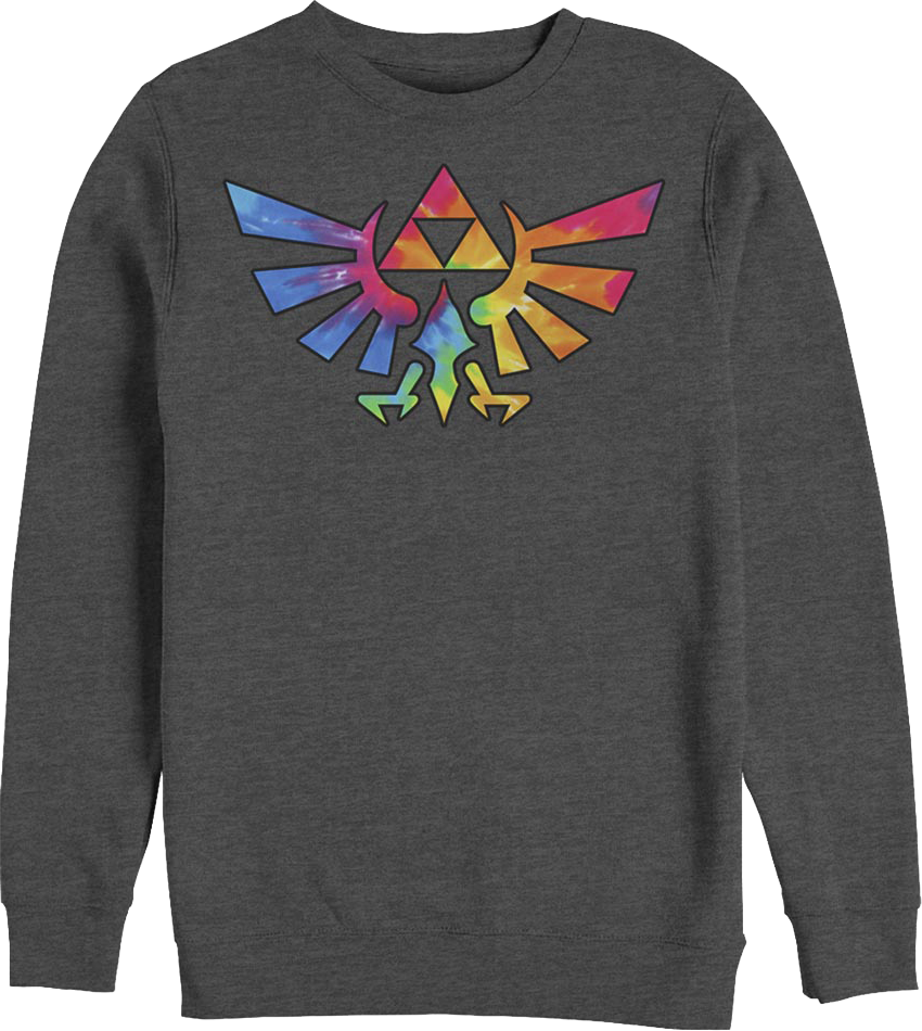 Tie Dye Trifoce Logo Legend of Zelda Nintendo Sweatshirt product image 1