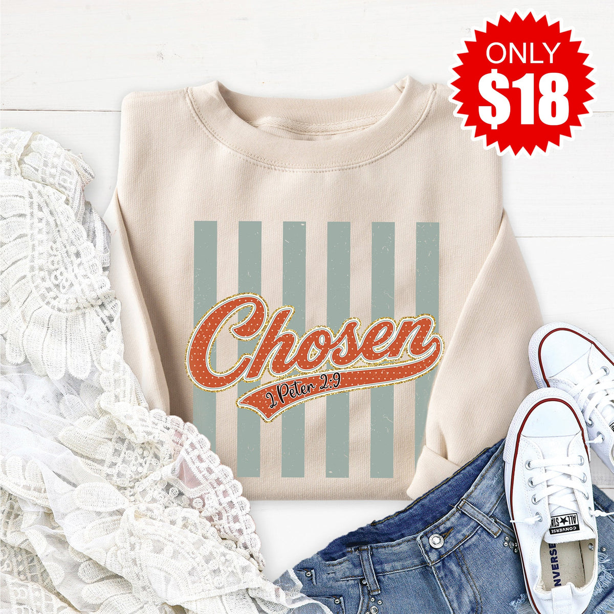 Chosen Sweatshirt - Heather Dust - 18 product image 1