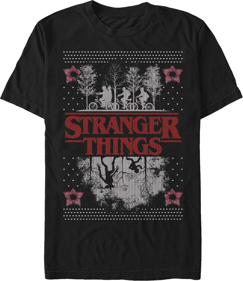 Upside Down Faux Ugly Christmas Sweater Stranger Things product image 1