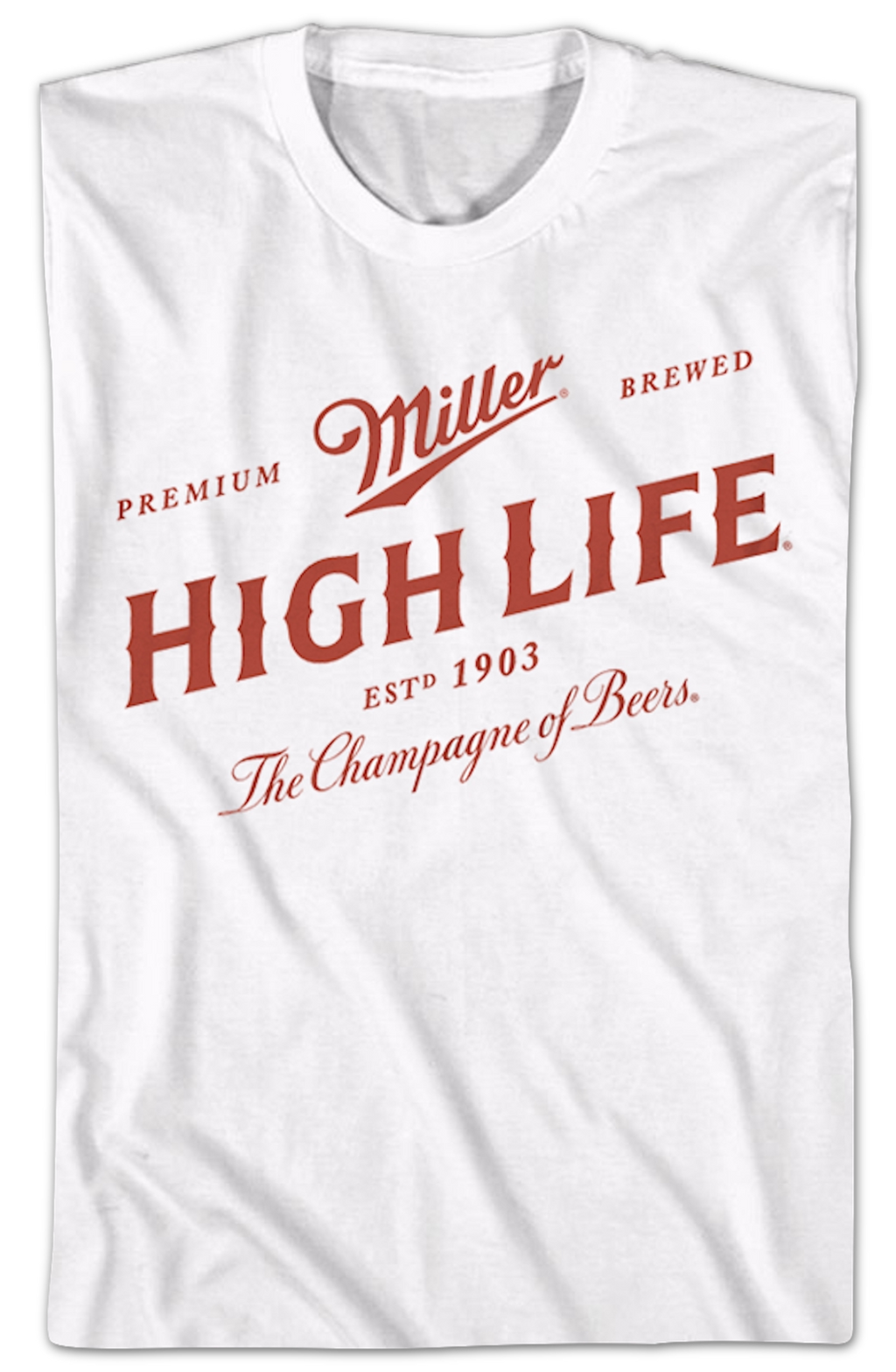 Vintage Champagne Of Beers Miller High Life T-Shirt product image 2
