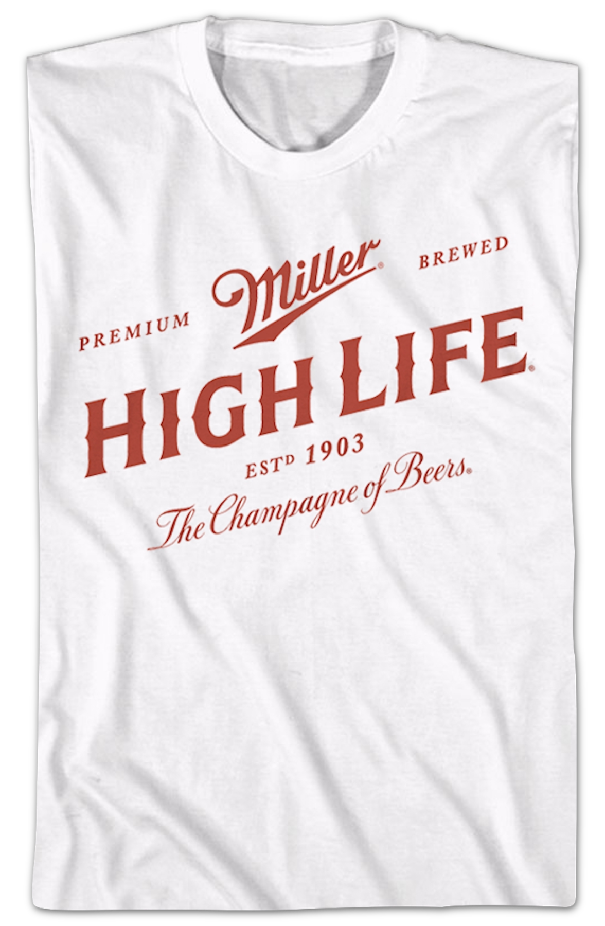 Vintage Champagne Of Beers Miller High Life T-Shirt product image 2
